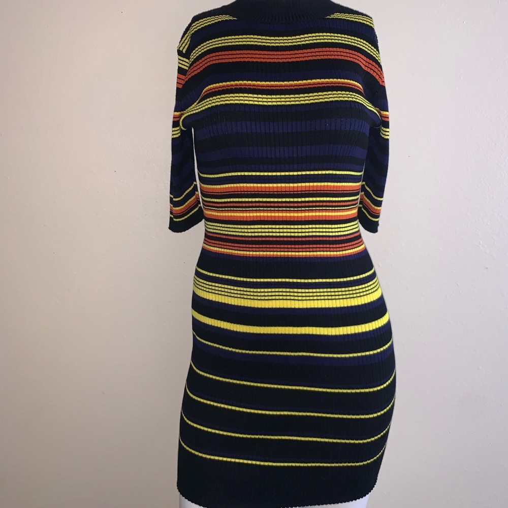 Long sleeve long striped dress